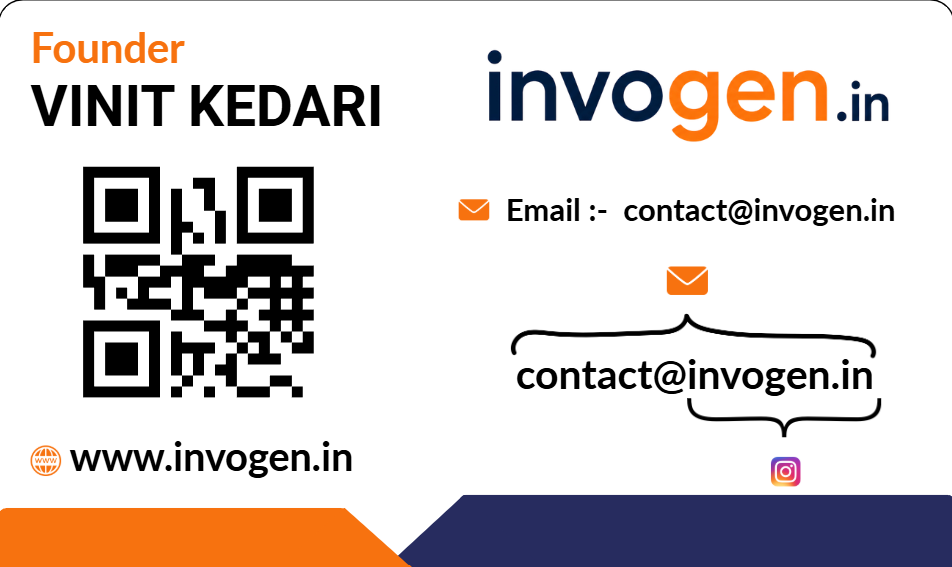 invogen.in visiting card — back